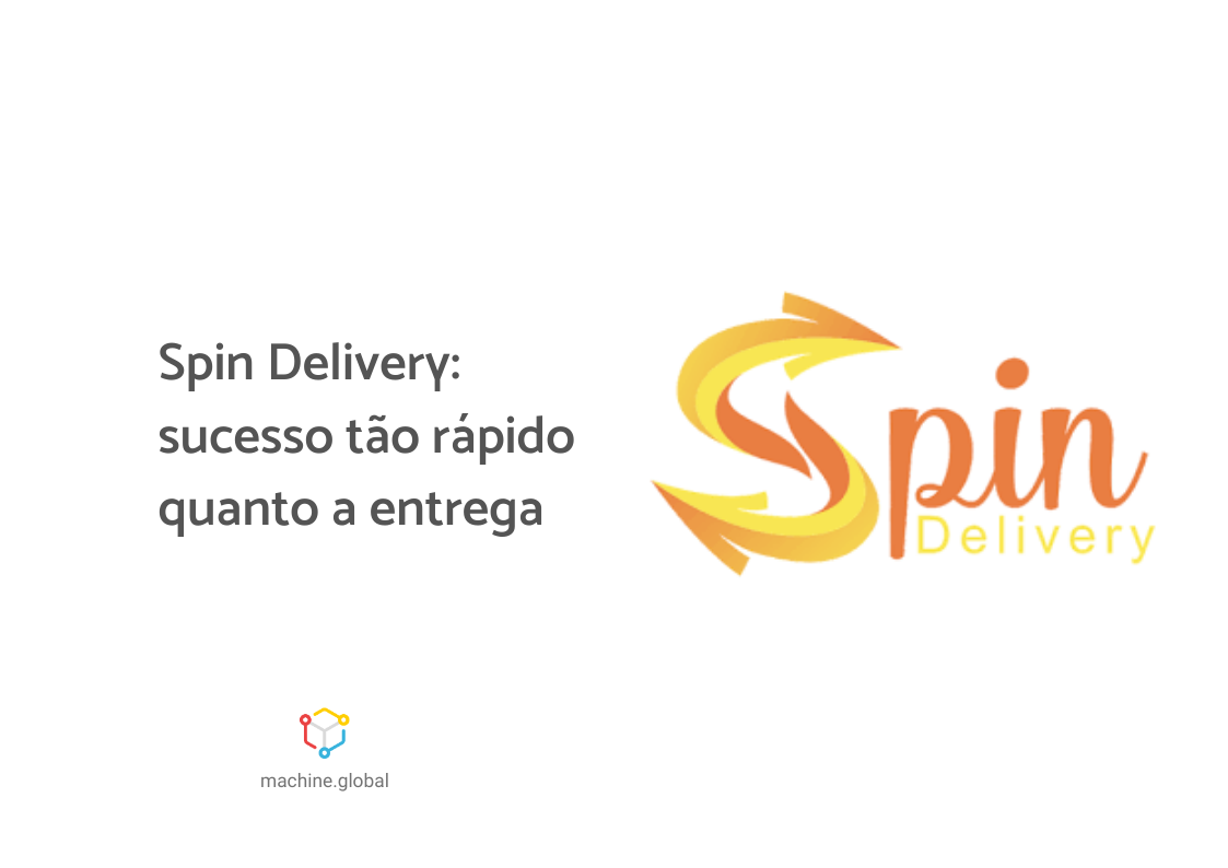 Logo da spin delivery em laranja, ao lado está escrito "Spin Delivery: sucesso tão rápido quanto a entrega".