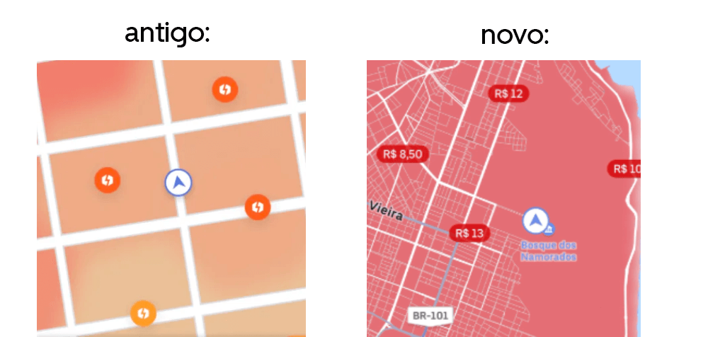 Novo mapa da dinâmica na Uber