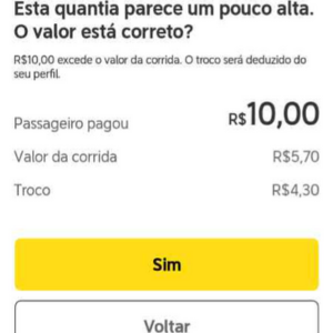 troca na carteira da 99
