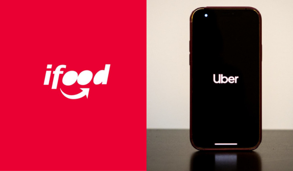 iFood e Uber montagem